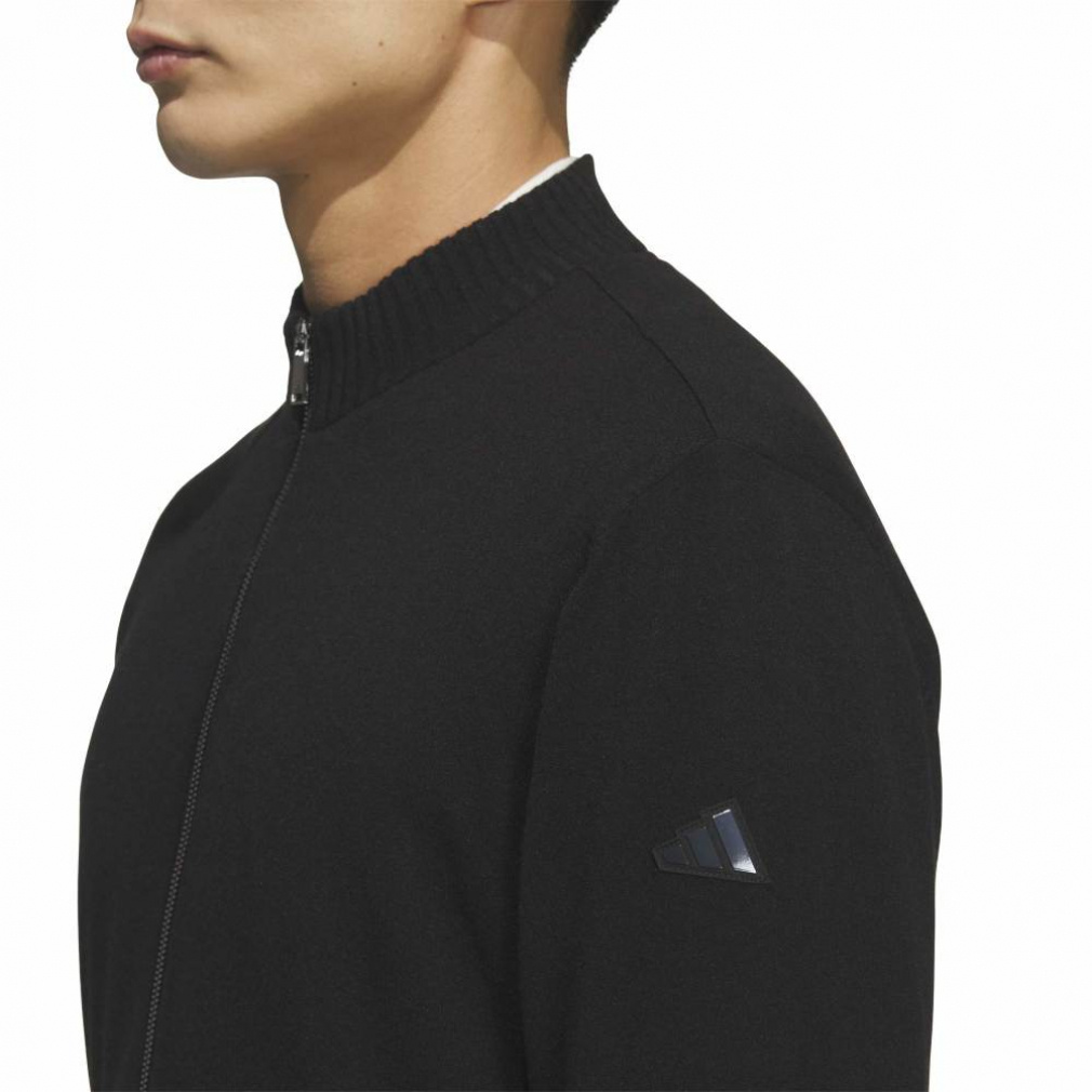 アディダス ゴルフウェア 長袖シャツ 秋 冬 防風 フルジップセーター