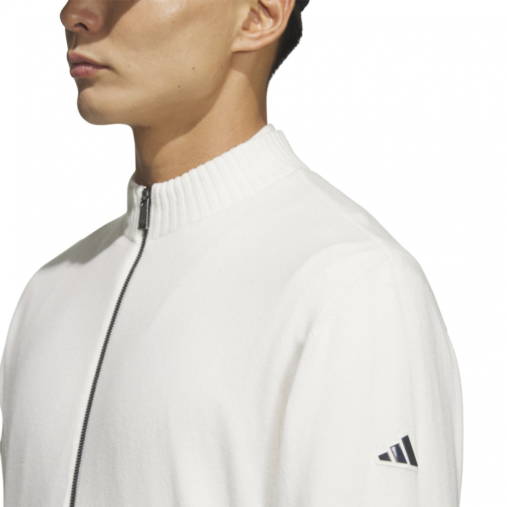 アディダス ゴルフウェア 長袖シャツ 秋 冬 防風 フルジップセーター