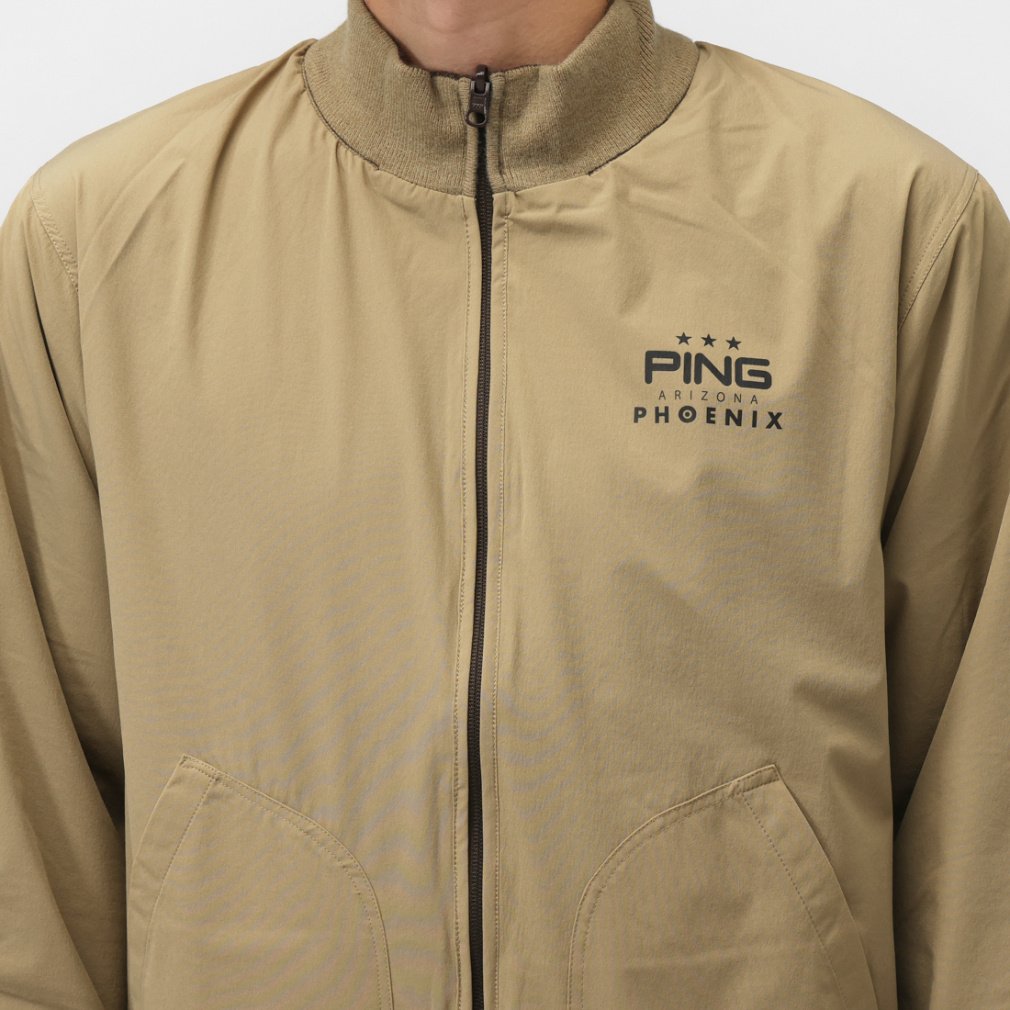 ピン ゴルフウェア 長袖セーター 秋 冬 リバーシブルフルジップニット