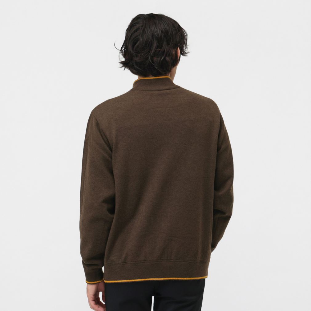 ピン ゴルフウェア 長袖セーター 秋 冬 リバーシブルフルジップニット