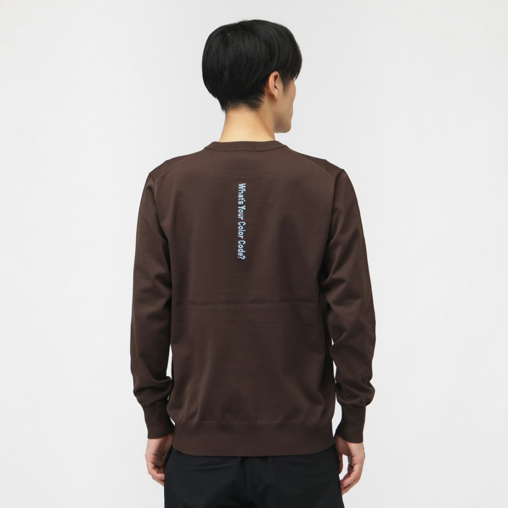 【美品】PXG メンズゴルフウエア　セーター長袖ニット　ブラウンM 3478-6890_7.jpg