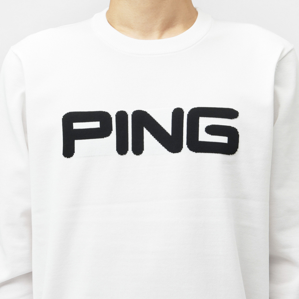 ピン ゴルフウェア 長袖セーター 秋 冬 10カラークルーネックニット