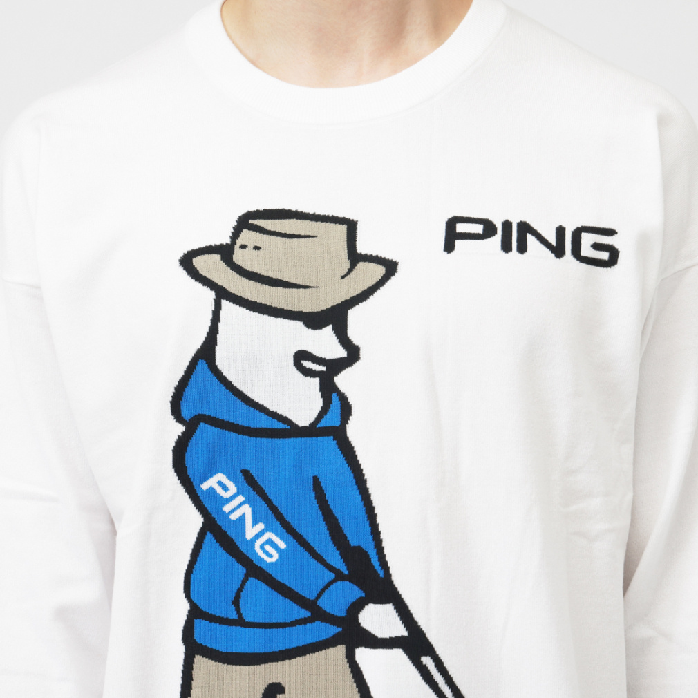 ピン ゴルフウェア 長袖セーター 秋 冬 24FW Mr. クルーネックニット