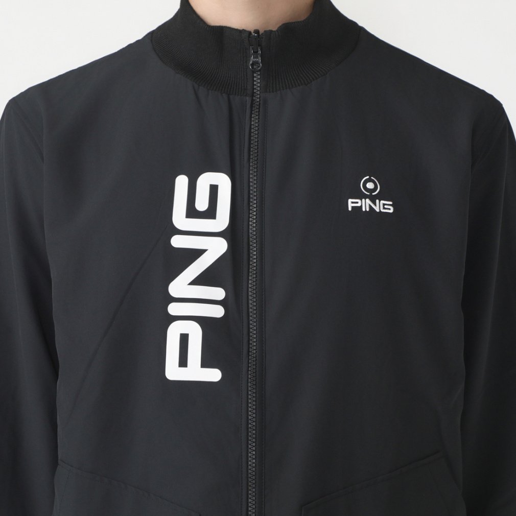 新品 ピン ゴルフ 中綿 フルジップ ニット ジャケット 定価19800円 M ピン ゴルフウェア 長袖セーター 秋 冬 23FWフルジップニットブルゾン