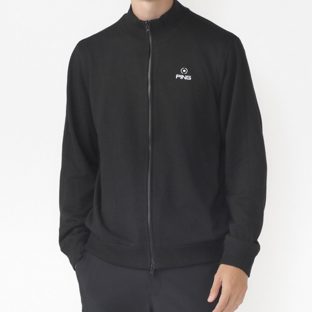 ピン ゴルフウェア 長袖セーター 秋 冬 23FWフルジップニットブルゾン