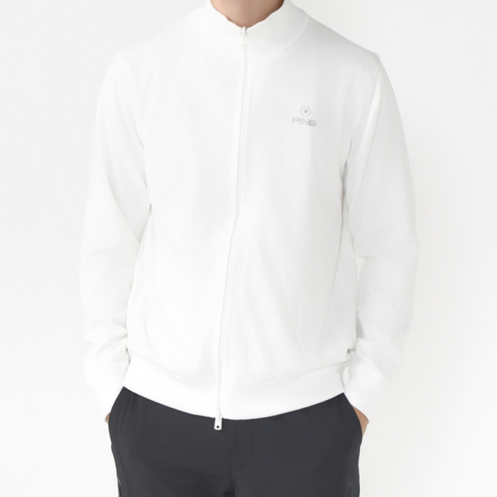 ピン ゴルフウェア 長袖セーター 秋 冬 23FWフルジップニットブルゾン