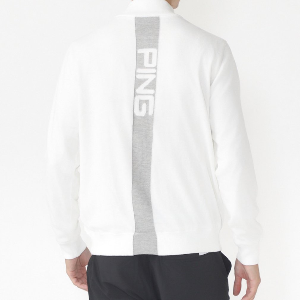 ピン ゴルフウェア 長袖セーター 秋 冬 23FWフルジップニットブルゾン