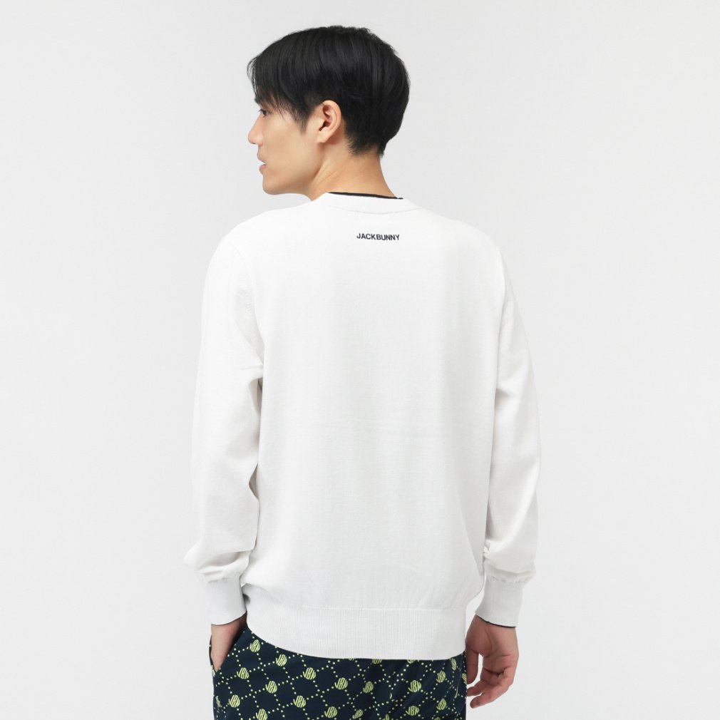 ジャック バニー ゴルフウェア 長袖セーター 秋 冬 16G クルーネック