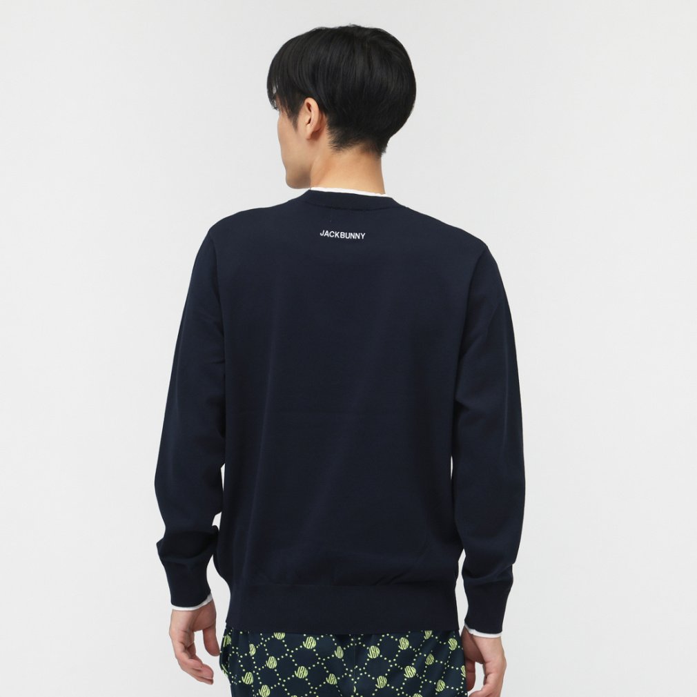 ジャック バニー ゴルフウェア 長袖セーター 秋 冬 16G クルーネック