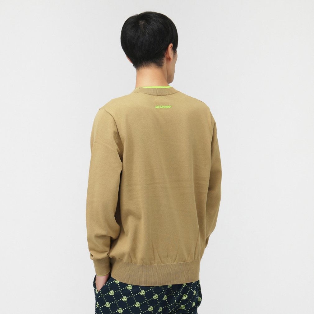 ジャック バニー ゴルフウェア 長袖セーター 秋 冬 16G クルーネック