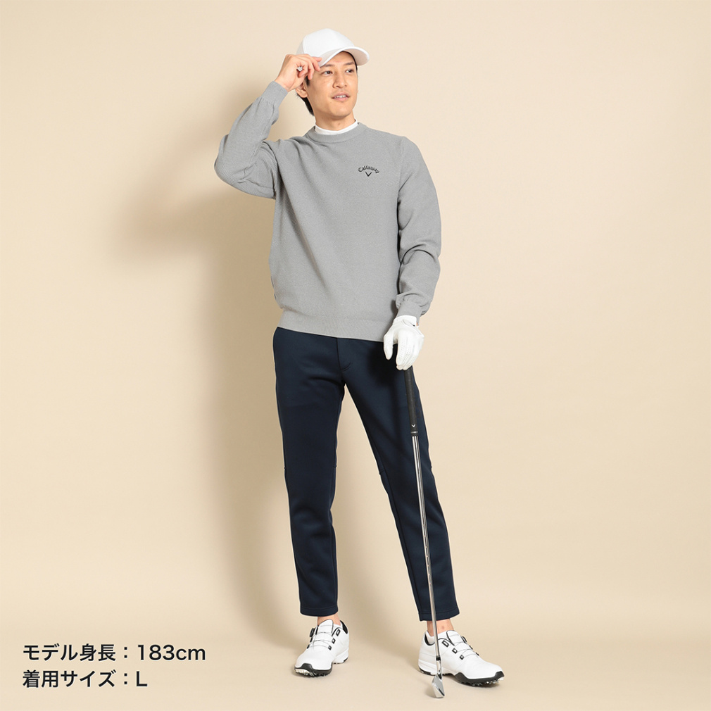 キャロウェイ ゴルフウェア 長袖 セーター 秋 冬 クルーネックニット