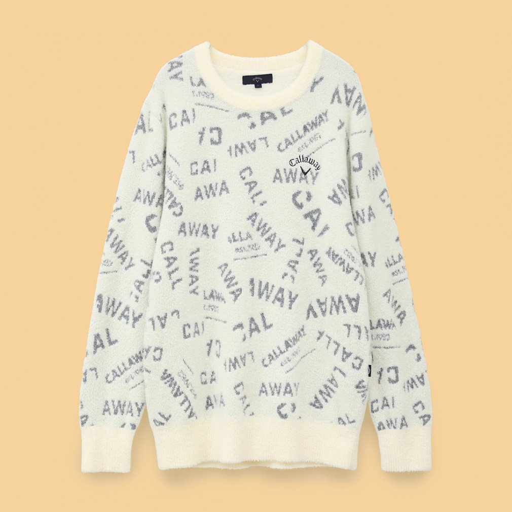 キャロウェイ ゴルフウェア 長袖セーター 秋 冬 ロゴコラージュへ