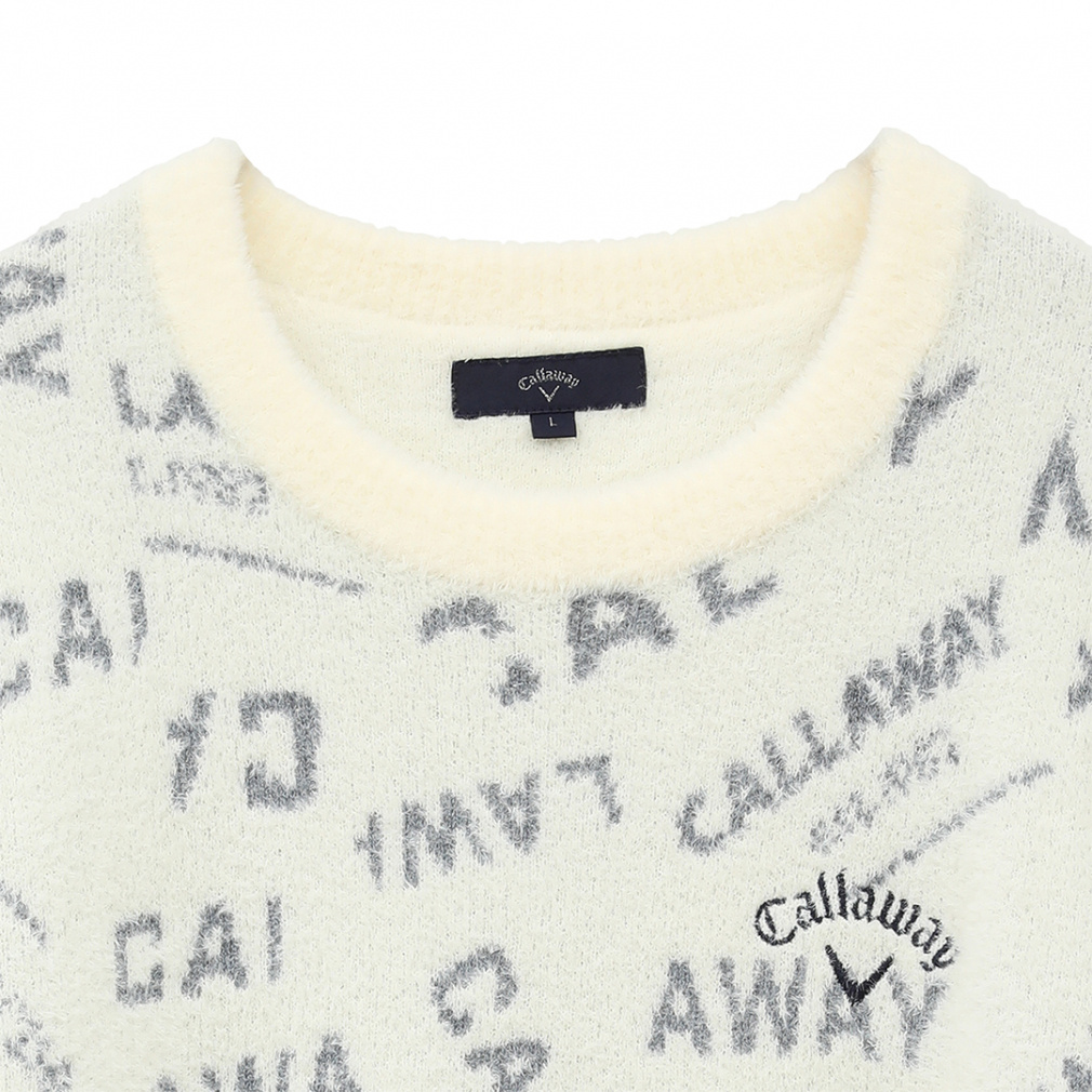 キャロウェイ ゴルフウェア 長袖セーター 秋 冬 ロゴコラージュへ
