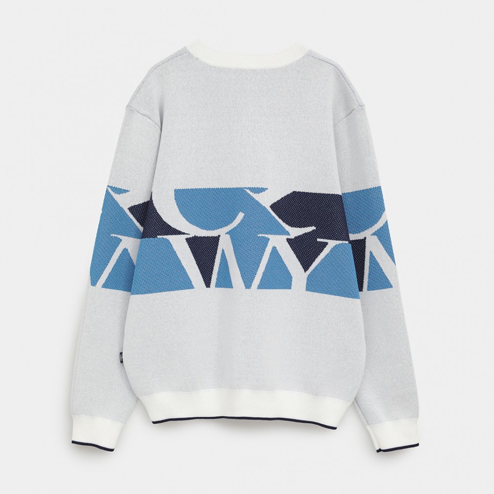 キャロウェイ ゴルフウェア 長袖セーター 秋 冬 ロゴジャカードクルー