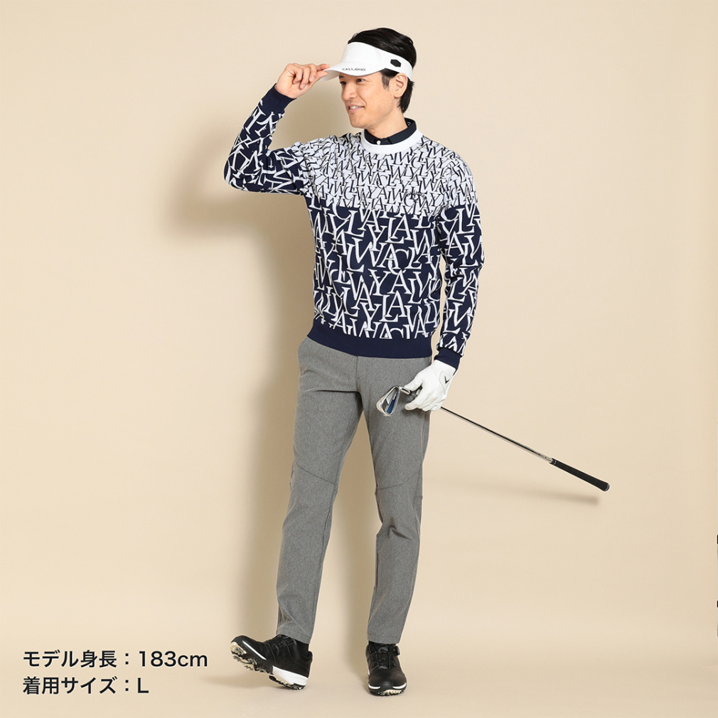キャロウェイ ゴルフウェア 長袖 セーター 秋 冬 クルーネックニット