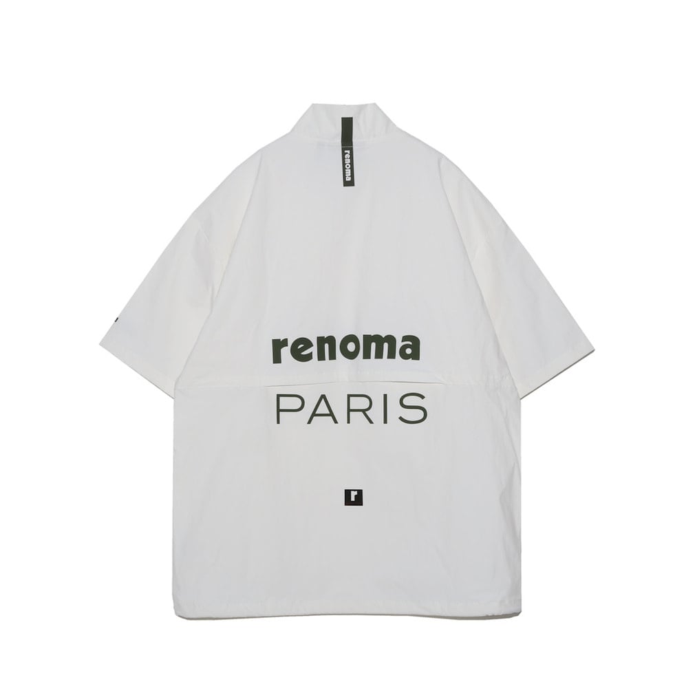 renoma PARIS ゴルフジャケット ホワイト Mサイズ レノマ ゴルフウェア 半袖ウインドブレーカー 秋 冬 BASIC HALF ZIP JK