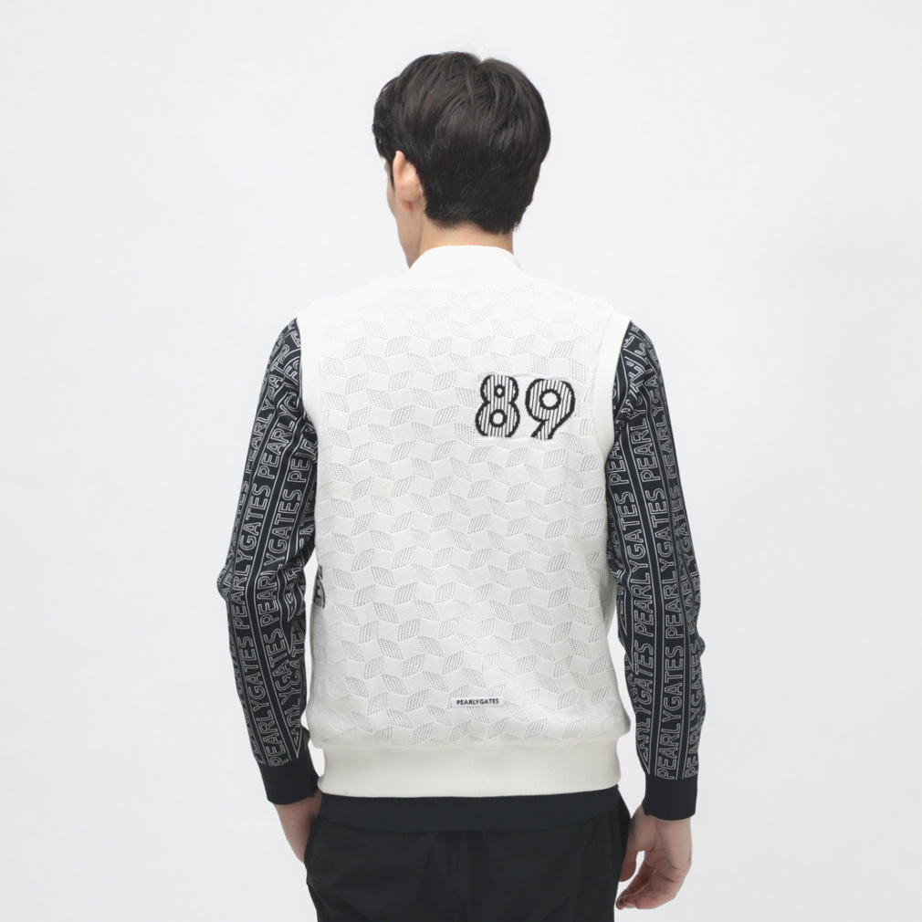 パーリーゲイツ ゴルフウェア ベスト 秋 冬 1/24 地柄×Peパンチング