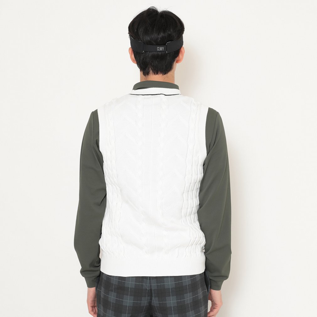 Vネックケーブルニットベスト C25219100｜Alpen Online