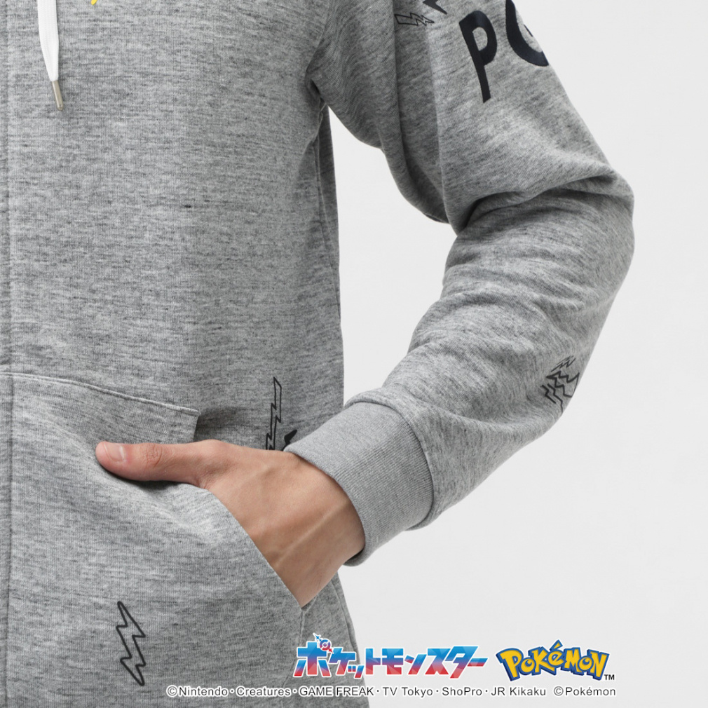 ポケモン】(ピカチュウ、ヤドン、カビゴン、コダック) 裏毛フルジップ