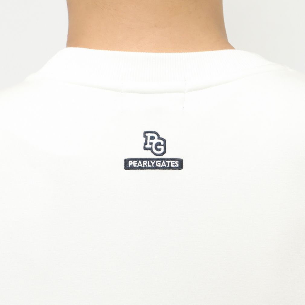 新品 パーリーゲイツ スウェット 肩ロゴ ホワイト Mサイズ（4） パーリーゲイツ ゴルフウェア 長袖トレーナー 秋 冬 ダンボール