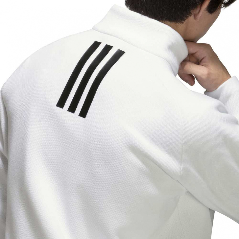 アディダス ゴルフウェア 長袖トレーナー 秋 冬 ファブリックミックス
