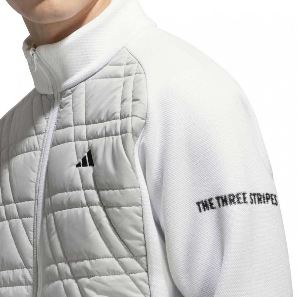 アディダス ゴルフウェア 長袖トレーナー 秋 冬 ファブリックミックス