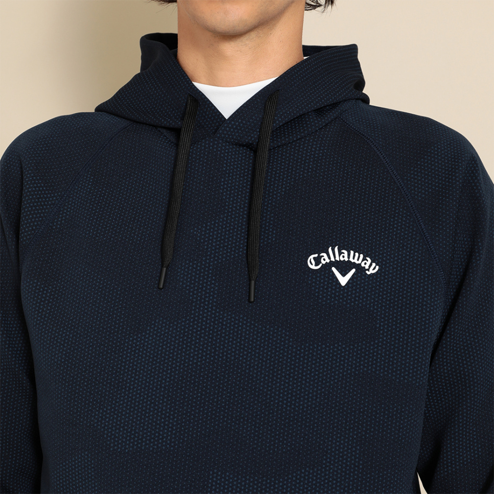 キャロウェイ　パーカー　ネイビー キャロウェイ（CALLAWAY）（レディース）ゴルフウェア 裏起毛 長袖