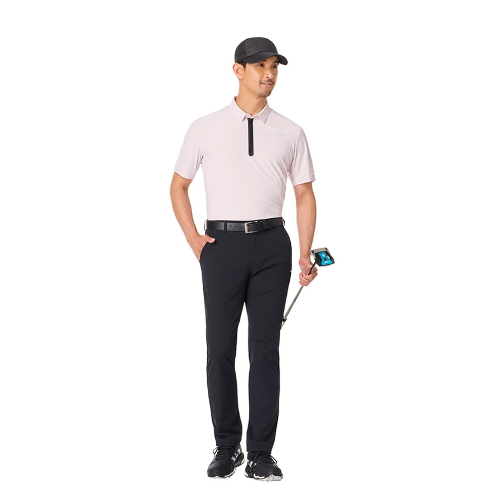 TaylorMade 上下セット ポロシャツ パンツ セットアップ L テーラーメイド ゴルフウェア スラックス 秋 冬 ストレッチ