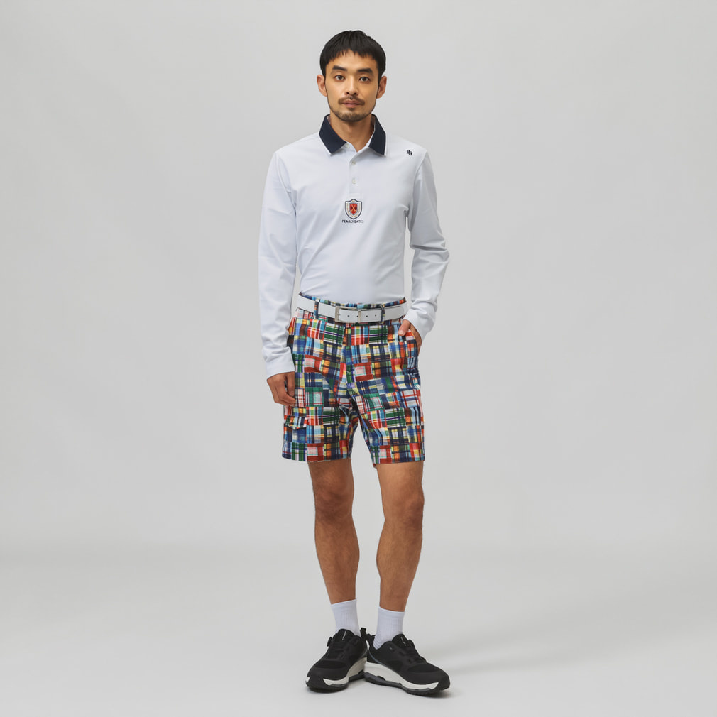 パーリーゲイツ ゴルフウェア ショートパンツ 秋 冬 パッチワーク