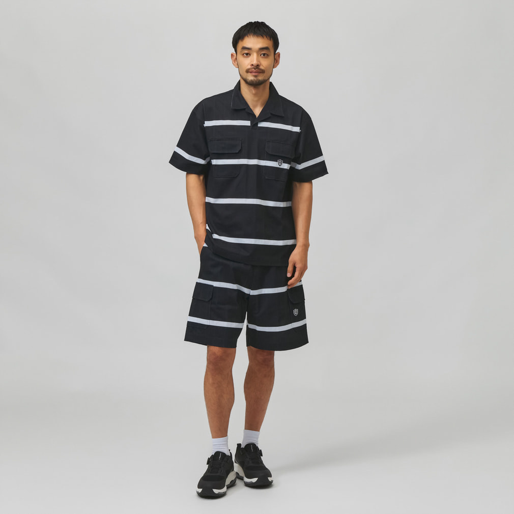 パーリーゲイツ ゴルフウェア ショートパンツ 秋 冬 BIGボーダー柄