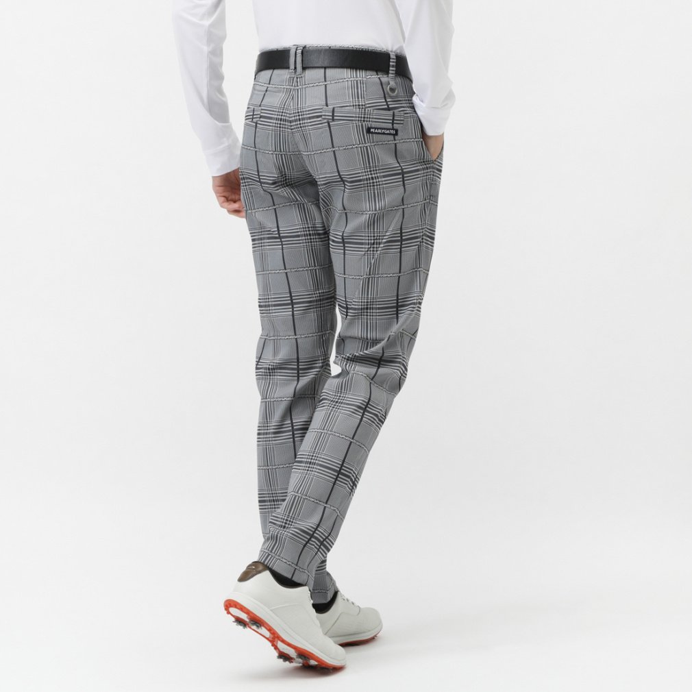 パーリーゲイツ ゴルフウェア スラックス 春 夏 先染Peチェック×ロゴJQ