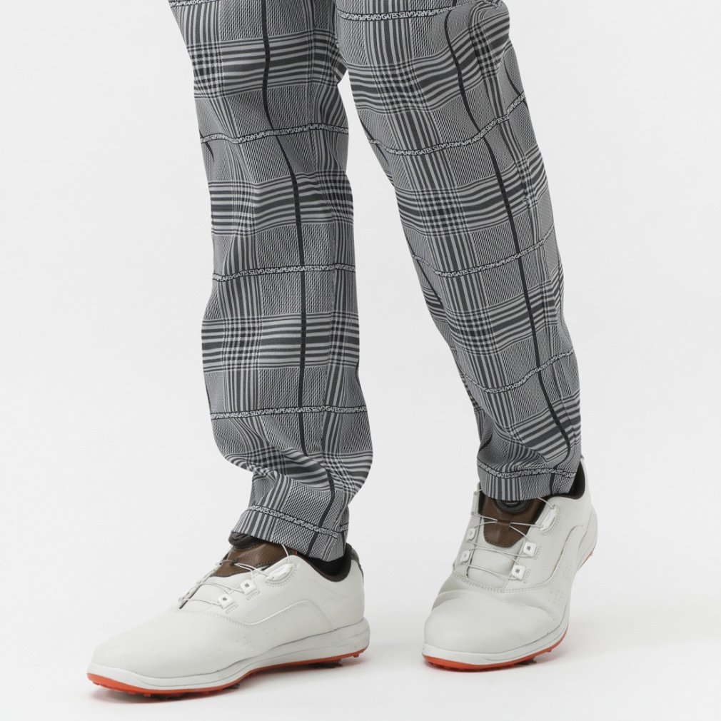 パーリーゲイツ ゴルフウェア スラックス 春 夏 先染Peチェック×ロゴJQ