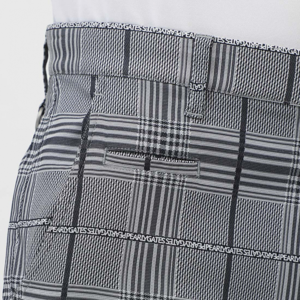 パーリーゲイツ ゴルフウェア スラックス 春 夏 先染Peチェック×ロゴJQ