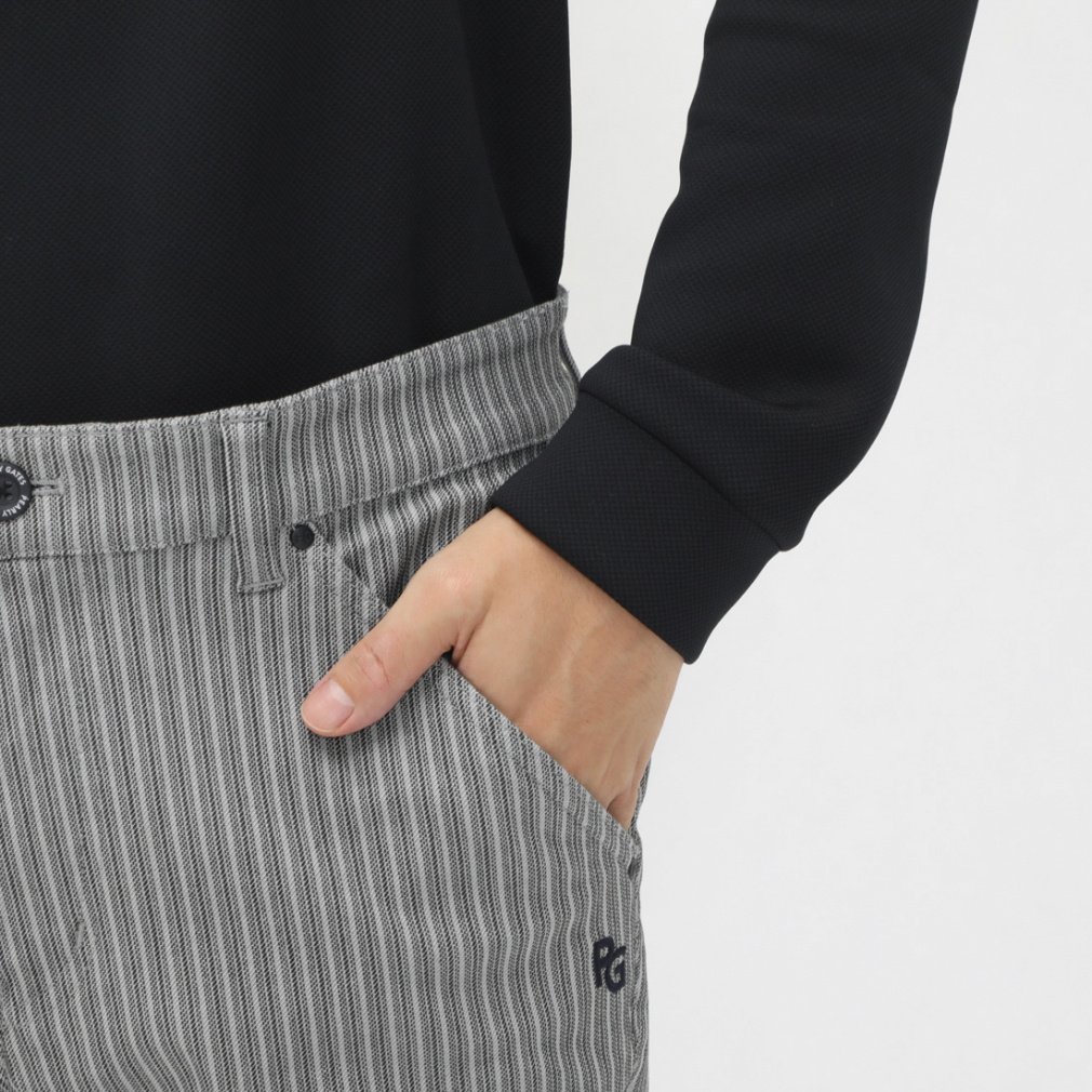 パーリーゲイツ ゴルフウェア スラックス 秋 冬 先染ドビーストライプ