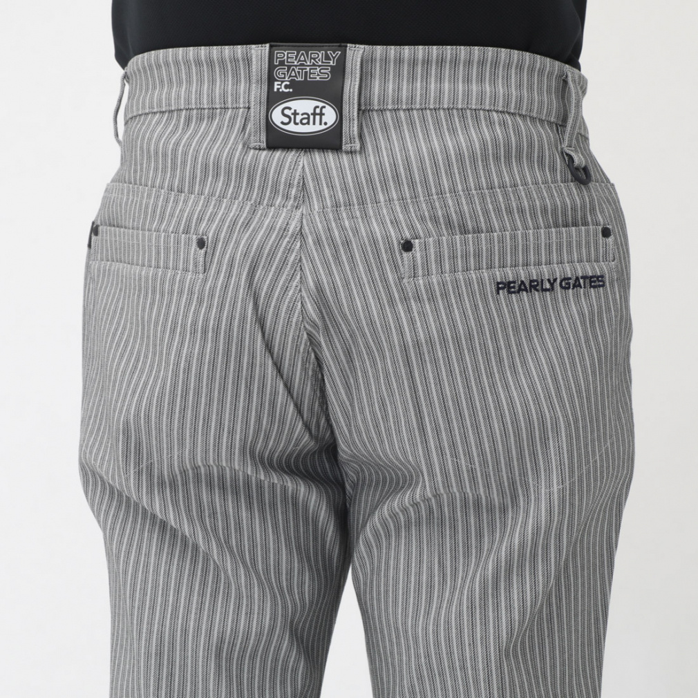 パーリーゲイツ ゴルフウェア スラックス 秋 冬 先染ドビーストライプ