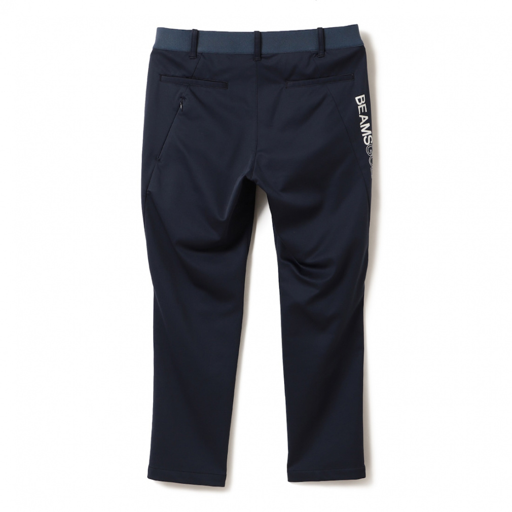 BEAMS GOLF ロゴライン エアシャット ボンディング パンツ　ネイビー ビームスゴルフ ゴルフウェア ロングパンツ 秋 冬 LOGOエアシャット