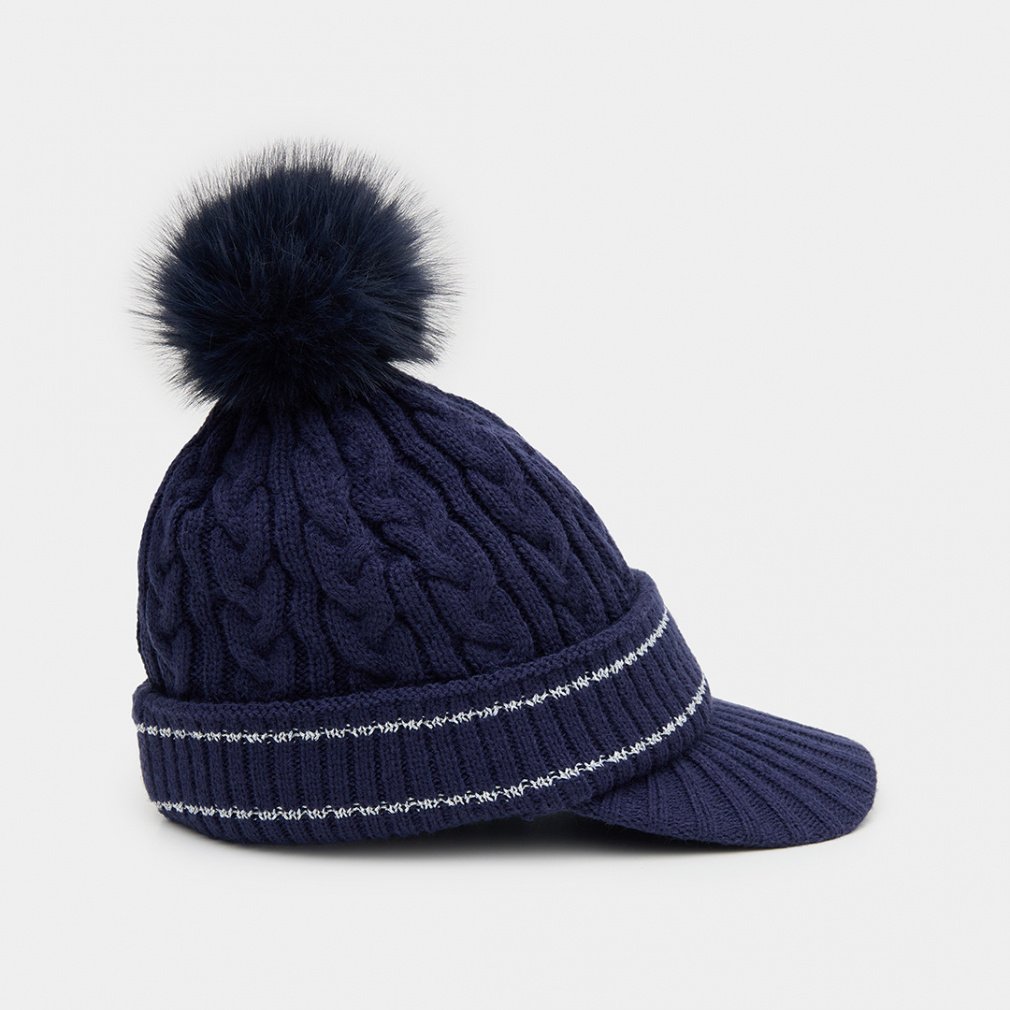 キャロウェイ レディース ゴルフウェア ニット帽子 秋 冬 ツバ付き