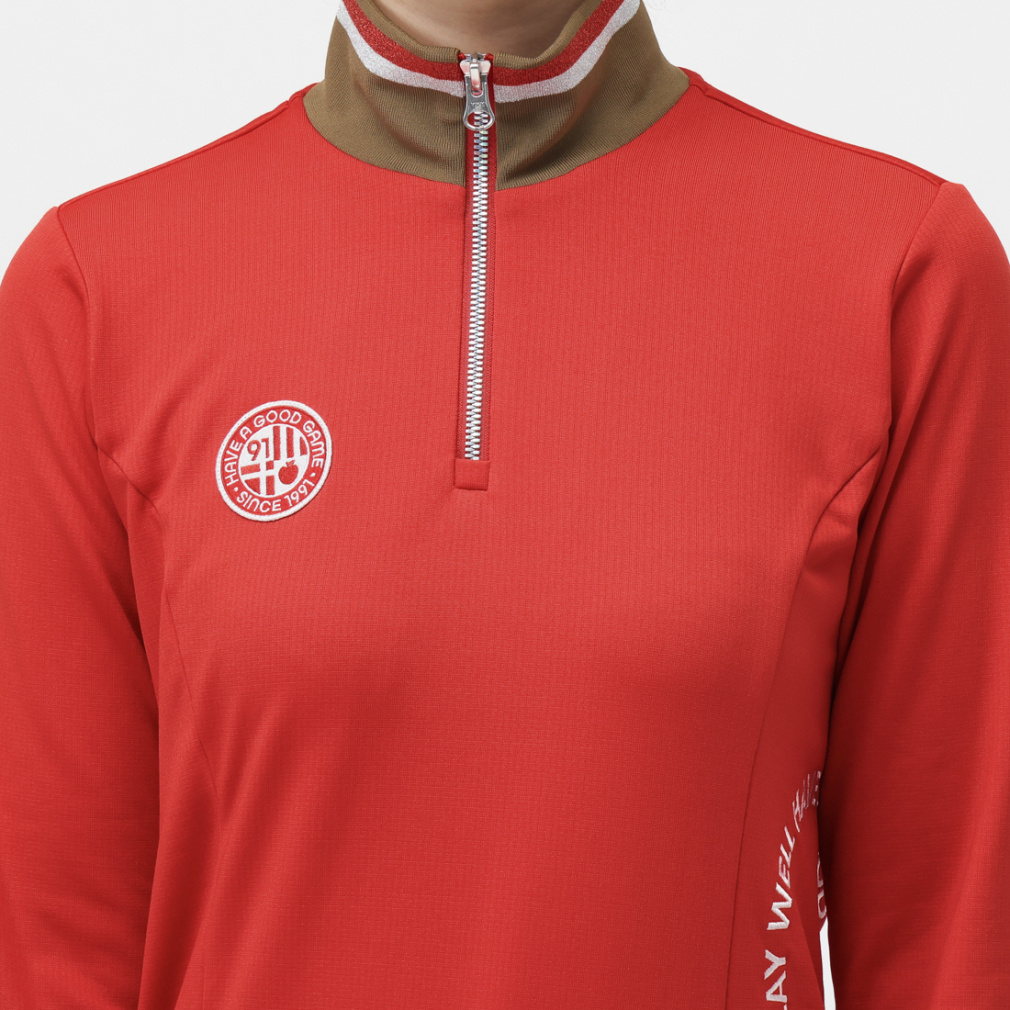 コルウィン レディース ゴルフウェア 長袖シャツ 秋 冬 裏起毛ジップ