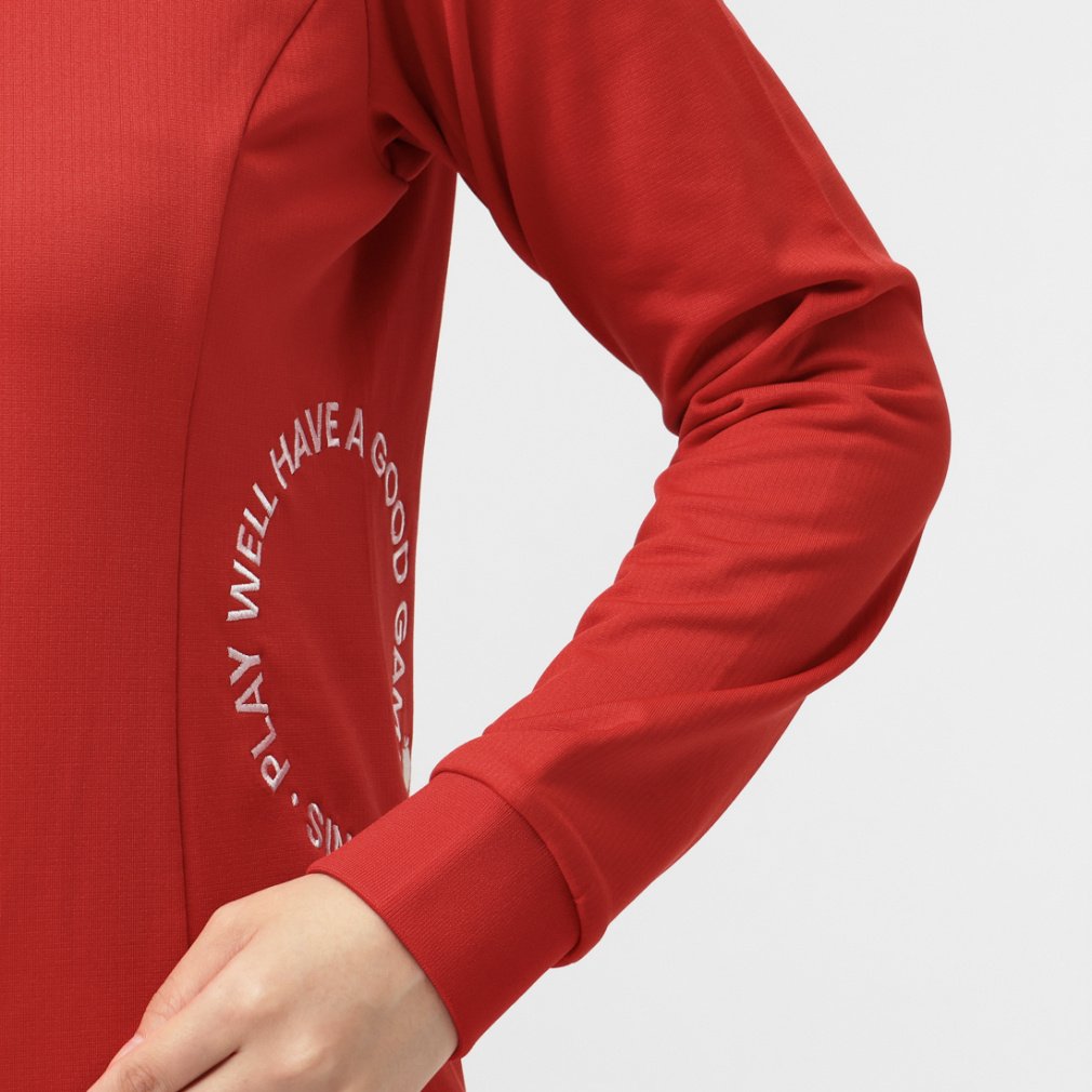 コルウィン レディース ゴルフウェア 長袖シャツ 秋 冬 裏起毛ジップ