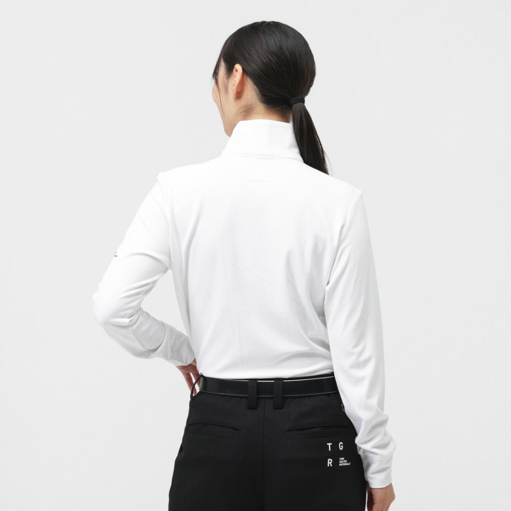 ティゴラ レディース ゴルフウェア 長袖シャツ 秋 冬 T.ウール混ハーフ