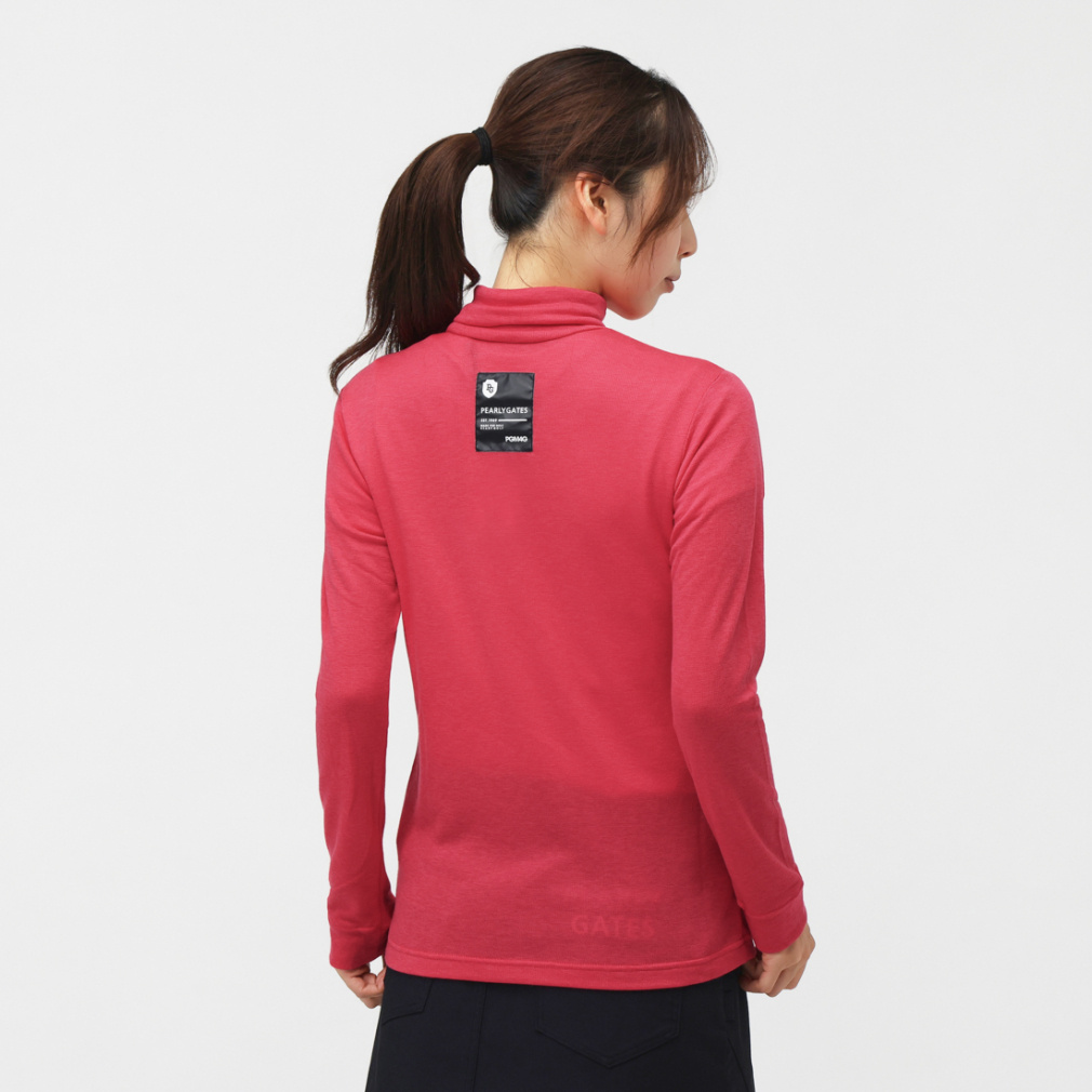 パーリーゲイツレディース　スーパーファインウール長袖シャツ　ネイビー サイズ2 パーリーゲイツ レディース ゴルフウェア 長袖シャツ 秋 冬 スーパー