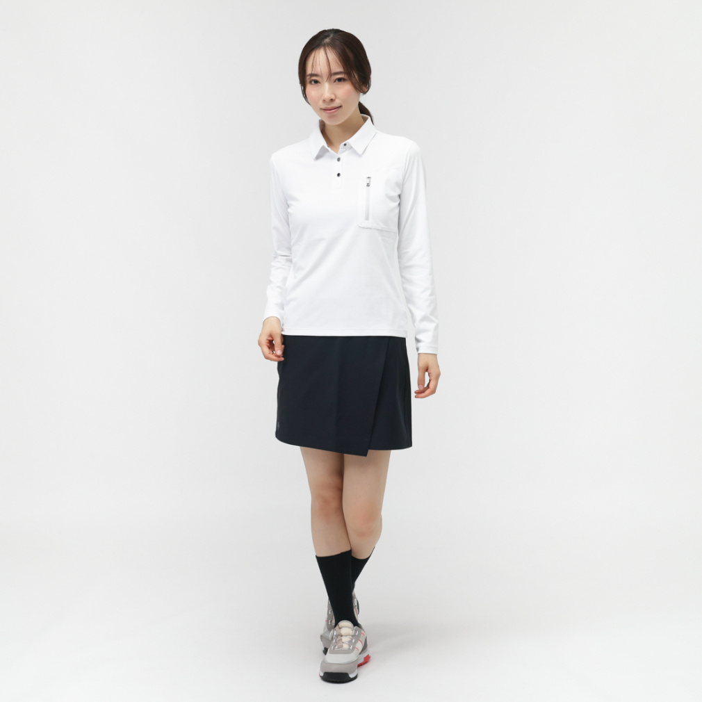 デサント ゴルフ レディース ゴルフウェア 長袖シャツ 秋 冬 胸ジップ