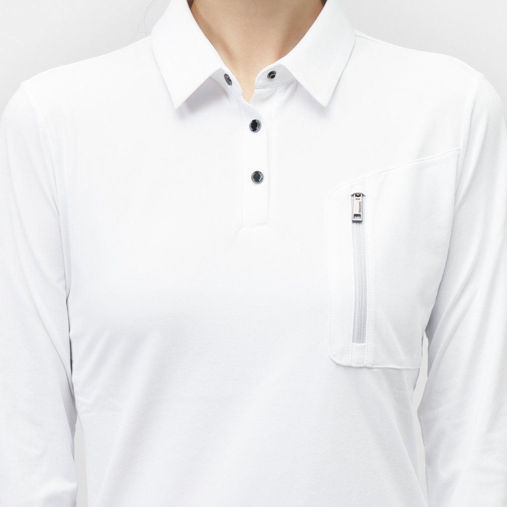 デサント ゴルフ レディース ゴルフウェア 長袖シャツ 秋 冬 胸ジップ