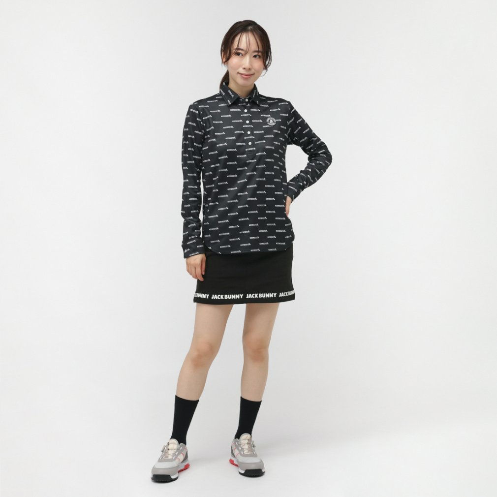ジャック バニー レディース ゴルフウェア 半袖シャツ 秋 冬 カノコ