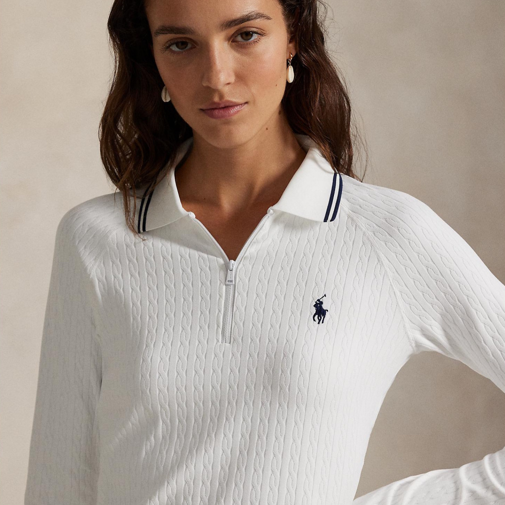ラルフローレン レディース ゴルフウェア 長袖シャツ 秋 冬 ケーブル