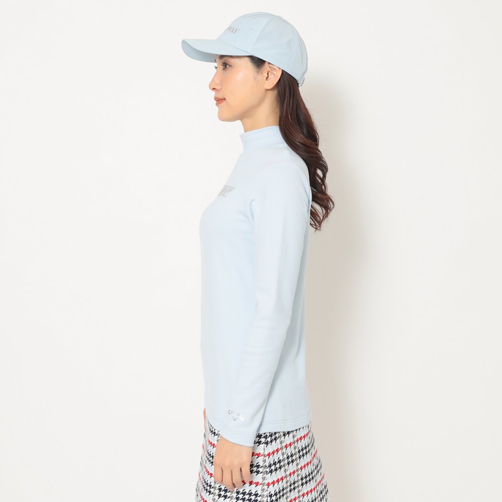 キャロウェイ レディース ゴルフウェア 長袖シャツ 秋 冬 裏起毛ダブル