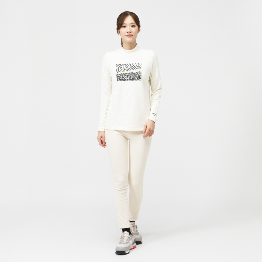 キャロウェイ レディース ゴルフウェア 長袖シャツ 秋 冬 レオパード