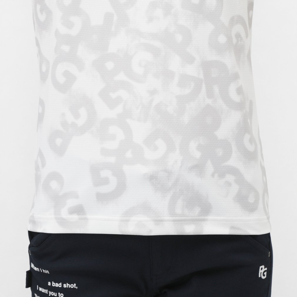 PGG 半袖ハイネック　５ PING APPAREL】全方向ストレッチフェニックスシティ柄ジャガード