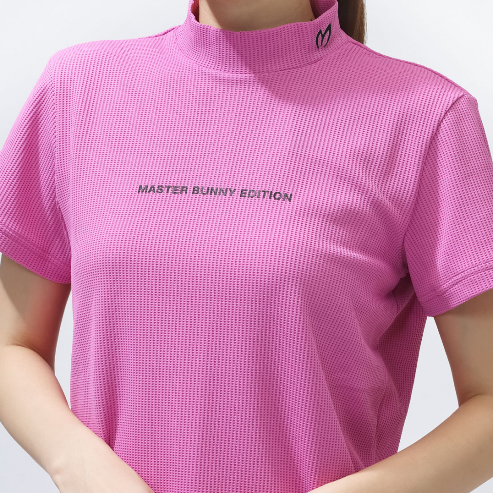新品 マスターバニー 半袖モックネック 高級 ピンク Mサイズ（4） MASTER BUNNY EDITION（マスターバニーエディション） tシャツ