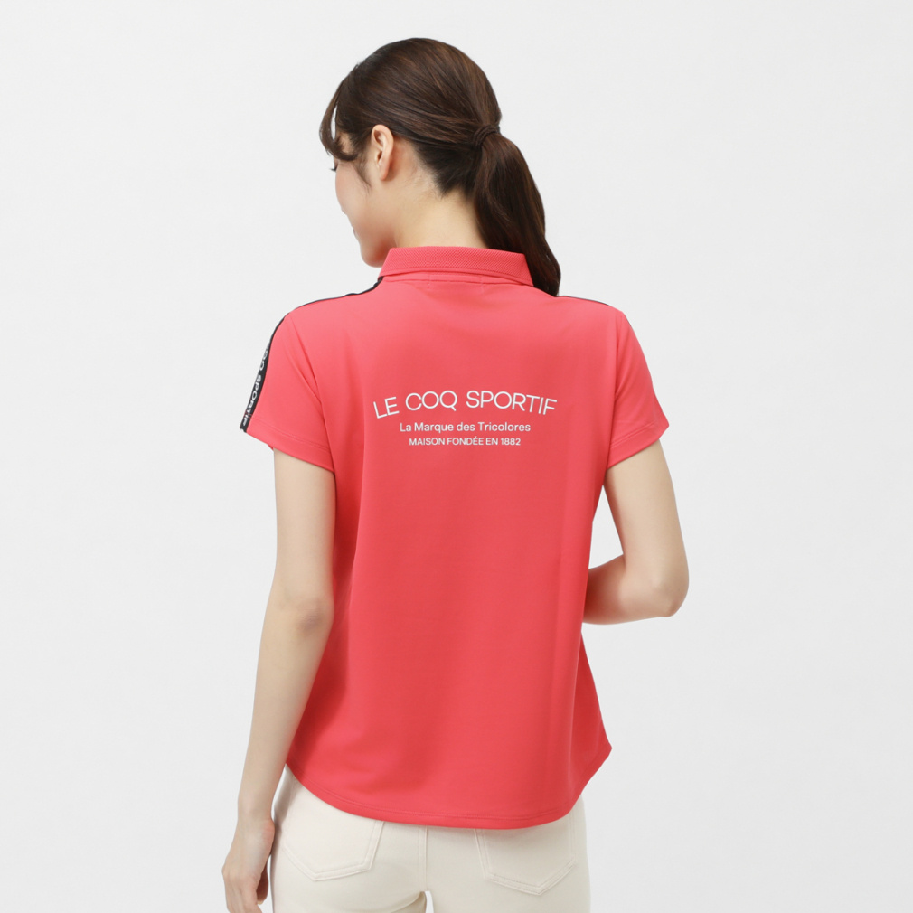 ジーフォア ゴルフ レディース トップス 半袖 Tシャツ ストライプ 赤 ジーフォア ゴルフ レディース トップス 半袖 Tシャツ ストライプ 赤